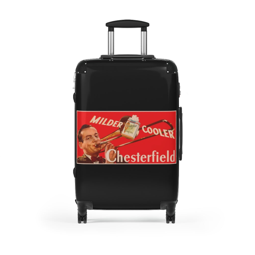 Getrott Milder Cooler Chesterfield Cigaretes World Classic Poster Black Cabin Suitcase Inner Pockets Extended Storage Adjustable Telescopic Handle Inner Pockets Double wheeled Polycarbonate Hard-shell Built-in Lock