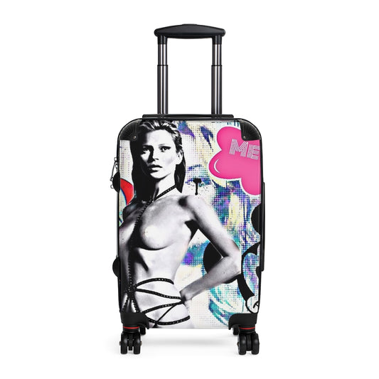 Getrott Eddy Bogaert Graffiti Art Girl Kate Moss Bunny Cabin Suitcase Extended Storage Adjustable Telescopic Handle Double wheeled Polycarbonate Hard-shell Built-in Lock-Bags-Geotrott