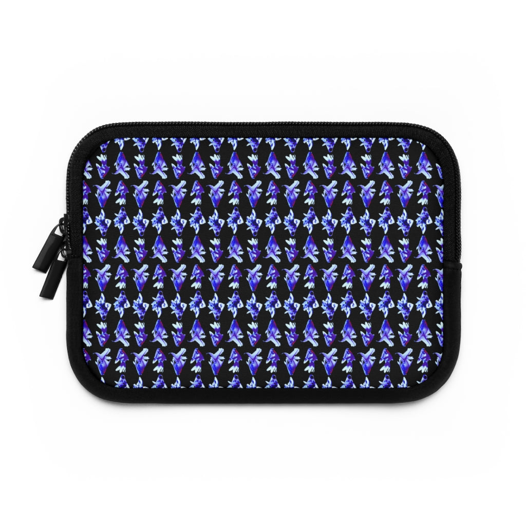 Getrott Blue Goldfish Pattern Black Laptop Sleeve