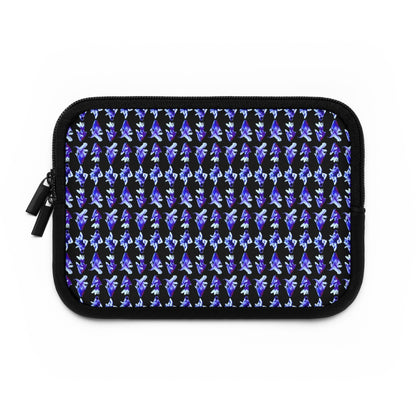 Getrott Blue Goldfish Pattern Black Laptop Sleeve-Laptop Sleeve-Geotrott