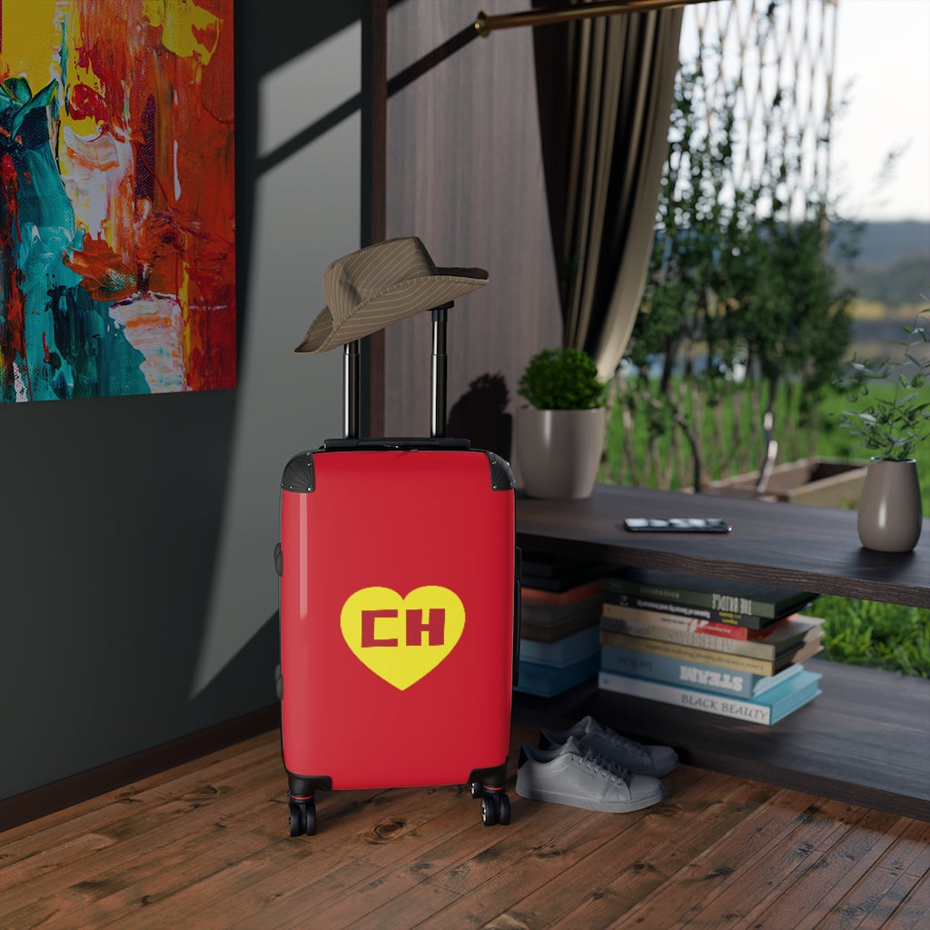 Getrott El Chapulin Colorado Chespirito Red Cabin Suitcase Inner Pockets Extended Storage Adjustable Telescopic Handle Inner Pockets Double wheeled Polycarbonate Hard-shell Built-in Lock