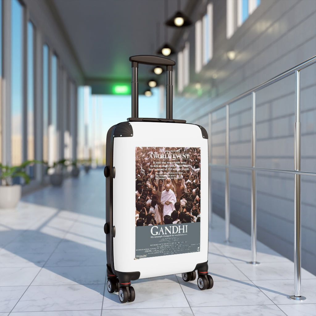 Geotrott Gandhi Movie Poster Collection Cabin Suitcase Extended Storage Adjustable Telescopic Handle Double wheeled Polycarbonate Hard-shell Built-in Lock-Bags-Geotrott