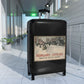Getrott February Century Midcentury Fiction Number World Classic Poster Black Cabin Suitcase Inner Pockets Extended Storage Adjustable Telescopic Handle Inner Pockets Double wheeled Polycarbonate Hard-shell Built-in Lock