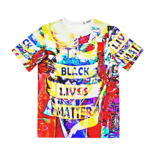 Copy Of Copy Of Copy Of Eddy Bogaert Graffiti Bieber Statue Of Liberty Art Men'S Polyester Tee (Aop)