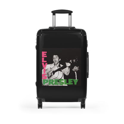 Getrott Elvis Presley Elvis Presley 1956 Black Cabin Suitcase Extended Storage Adjustable Telescopic Handle Double wheeled Polycarbonate Hard-shell Built-in Lock-Bags-Geotrott