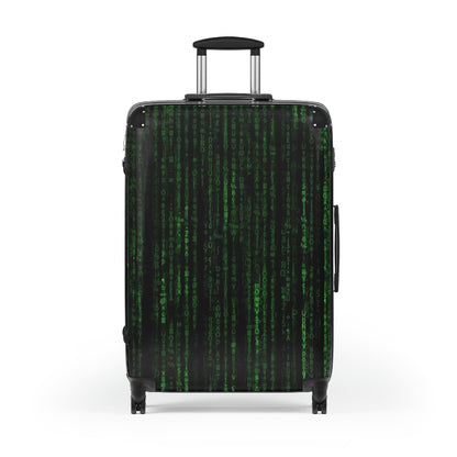 Getrott The Matrix Reloaded Resurrections Revolutions Trilogy Matrixmovies Glitch in the Matrix Animatrix Keanu Reeves World Classic Poster Black Cabin Suitcase Carry-On Travel Check Luggage 4-Wheel Spinner Suitcase Bag Multiple Colors and Sizes-Bags-Geotrott