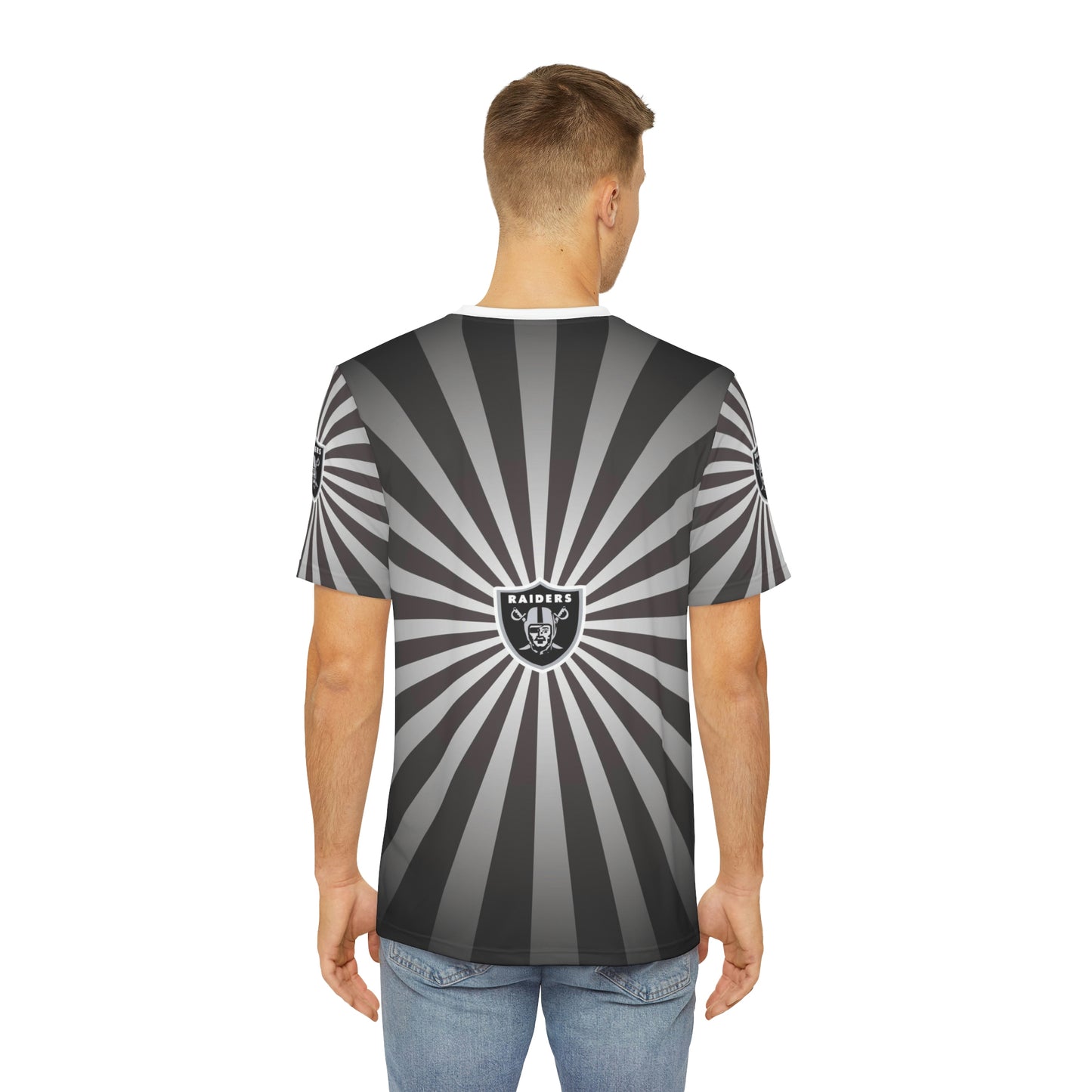 Geotrott NFL Las Vegas Raiders Men's Polyester All Over Print Tee T-Shirt-All Over Prints-Geotrott