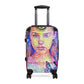 Getrott Third Eye Girl Graffiti Cabin Suitcase Inner Pockets Extended Storage Adjustable Telescopic Handle Inner Pockets Double wheeled Polycarbonate Hard-shell Built-in Lock