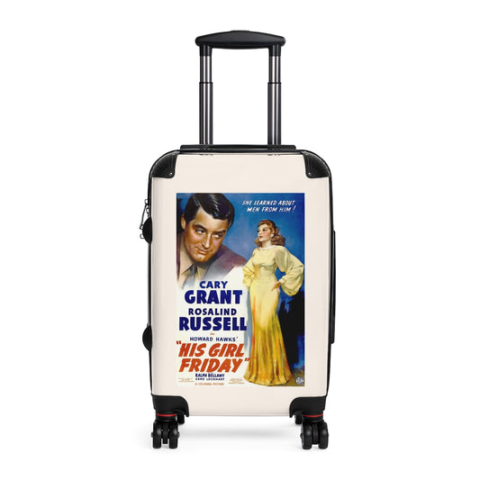 Getrott His girl Friday Movie Poster Collection Cabin Suitcase Extended Storage Adjustable Telescopic Handle Double wheeled Polycarbonate Hard-shell Built-in Lock-Bags-Geotrott