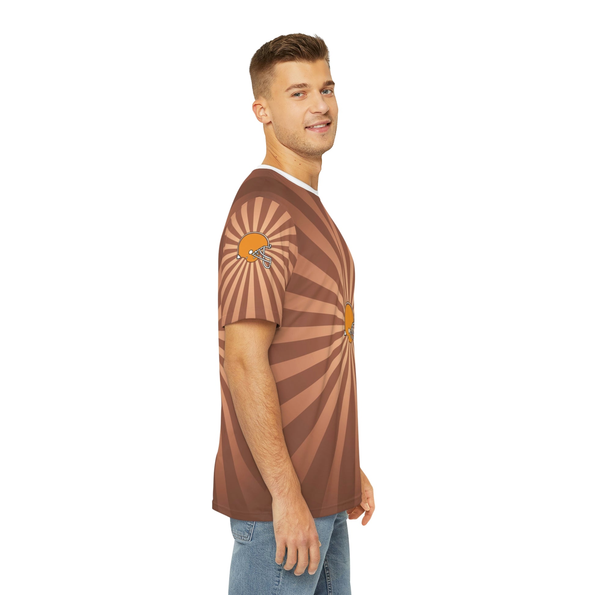 Geotrott NFL Cleveland Browns Men's Polyester All Over Print Tee T-Shirt-All Over Prints-Geotrott