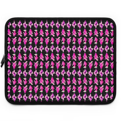 Getrott Pink Goldfish Pattern Black Laptop Sleeve-Laptop Sleeve-Geotrott