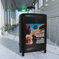 Getrott Miles Davis Bitches Brew 1969 Black Cabin Suitcase Inner Pockets Extended Storage Adjustable Telescopic Handle Inner Pockets Double wheeled Polycarbonate Hard-shell Built-in Lock