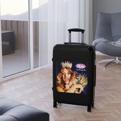 Getrott Hole Live Through This 1994 Black Cabin Suitcase Extended Storage Adjustable Telescopic Handle Double wheeled Polycarbonate Hard-shell Built-in Lock-Bags-Geotrott