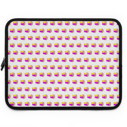 Getrott Pink Cruise Ships Pattern White Laptop Sleeve-Laptop Sleeve-Geotrott