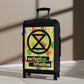 Getrott Extintion Rebellion Poster Black Cabin Suitcase Inner Pockets Extended Storage Adjustable Telescopic Handle Inner Pockets Double wheeled Polycarbonate Hard-shell Built-in Lock