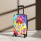 Getrott Sexy Captain Girl Graffiti Art Cabin Suitcase Inner Pockets Extended Storage Adjustable Telescopic Handle Inner Pockets Double wheeled Polycarbonate Hard-shell Built-in Lock