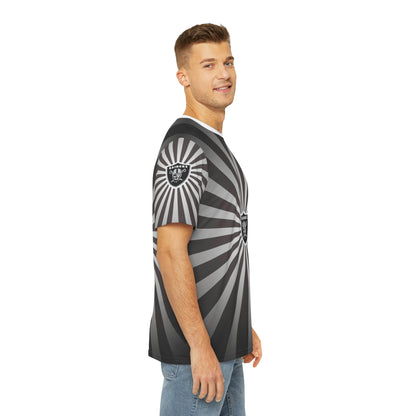 Geotrott NFL Las Vegas Raiders Men's Polyester All Over Print Tee T-Shirt-All Over Prints-Geotrott