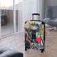 Getrott Cool Alien Graffiti Painting Cabin Suitcase Inner Pockets Extended Storage Adjustable Telescopic Handle Inner Pockets Double wheeled Polycarbonate Hard-shell Built-in Lock