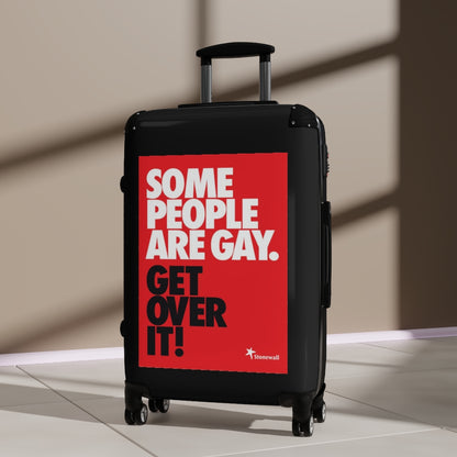 Getrott Some People are Gay Get Over It Stonewall World Classic Poster Black Cabin Suitcase Extended Storage Adjustable Telescopic Handle Double wheeled Polycarbonate Hard-shell Built-in Lock-Bags-Geotrott