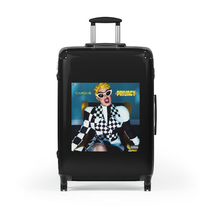 Getrott Cardi B Invasion of Privacy Black Cabin Suitcase Extended Storage Adjustable Telescopic Handle Double wheeled Polycarbonate Hard-shell Built-in Lock-Bags-Geotrott