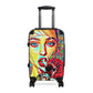 Getrott Beautiful Girl Kissing Alien Graffiti Cabin Suitcase Inner Pockets Extended Storage Adjustable Telescopic Handle Inner Pockets Double wheeled Polycarbonate Hard-shell Built-in Lock