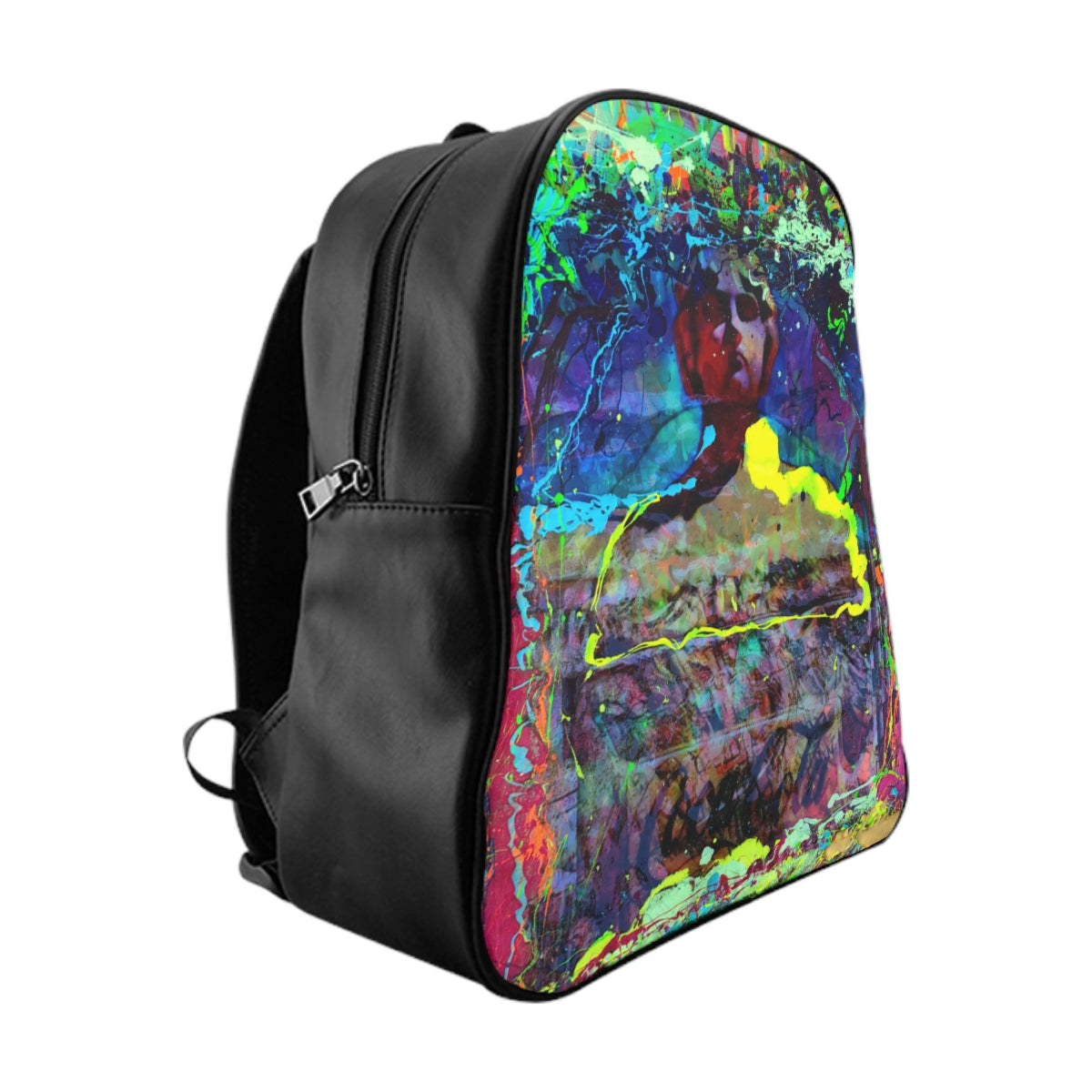 Getrott Eddy Bogaert Halloween statue Coca Cola Graffiti Art Collection Poster 2 Black School Backpack Carry-On Travel Check Luggage 4-Wheel Spinner Suitcase Bag Multiple Colors and Sizes