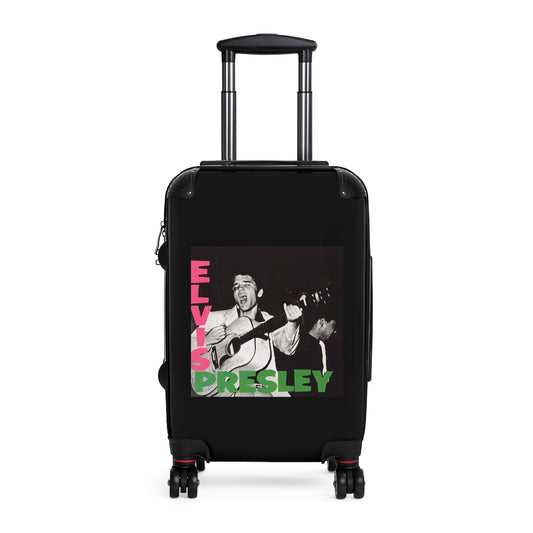 Getrott Elvis Presley Elvis Presley 1956 Black Cabin Suitcase Extended Storage Adjustable Telescopic Handle Double wheeled Polycarbonate Hard-shell Built-in Lock-Bags-Geotrott