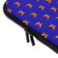 Getrott Orange Magnum Guns Pattern Blue Laptop Sleeve