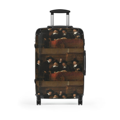 Getrott Syndics of the Drapers Guild by Rembrandt Black Cabin Suitcase Extended Storage Adjustable Telescopic Handle Double wheeled Polycarbonate Hard-shell Built-in Lock-Bags-Geotrott