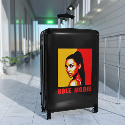 Getrott Kim Kardashian Role Model Black, Red, Yellow Cabin Suitcase Extended Storage Adjustable Telescopic Handle Double wheeled Polycarbonate Hard-shell Built-in Lock-Bags-Geotrott