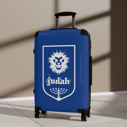 Getrott Tribes of Israel Judah Blue Cabin Suitcase Extended Storage Adjustable Telescopic Handle Double wheeled Polycarbonate Hard-shell Built-in Lock-Bags-Geotrott