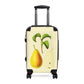 Getrott Yellow Pear Farm Collection Cabin Suitcase Inner Pockets Extended Storage Adjustable Telescopic Handle Inner Pockets Double wheeled Polycarbonate Hard-shell Built-in Lock