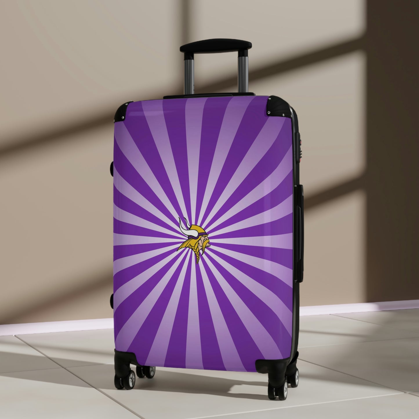 Geotrott Minesota Vikings National Football League NFL Team Logo Cabin Suitcase Rolling Luggage Checking Bag-Bags-Geotrott