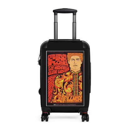 Getrott From England Pink Floyd Lee Michaels Clear Lights World Classic Poster Black Cabin Suitcase Extended Storage Adjustable Telescopic Handle Double wheeled Polycarbonate Hard-shell Built-in Lock-Bags-Geotrott