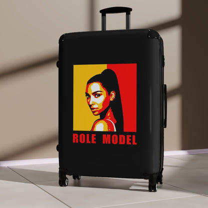 Getrott Kim Kardashian Role Model Black, Red, Yellow Cabin Suitcase Extended Storage Adjustable Telescopic Handle Double wheeled Polycarbonate Hard-shell Built-in Lock-Bags-Geotrott