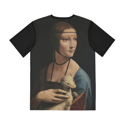 Lady with an Ermine Leonardo da Vinci Classic Art Men's Polyester Tee (AOP)-All Over Prints-Geotrott