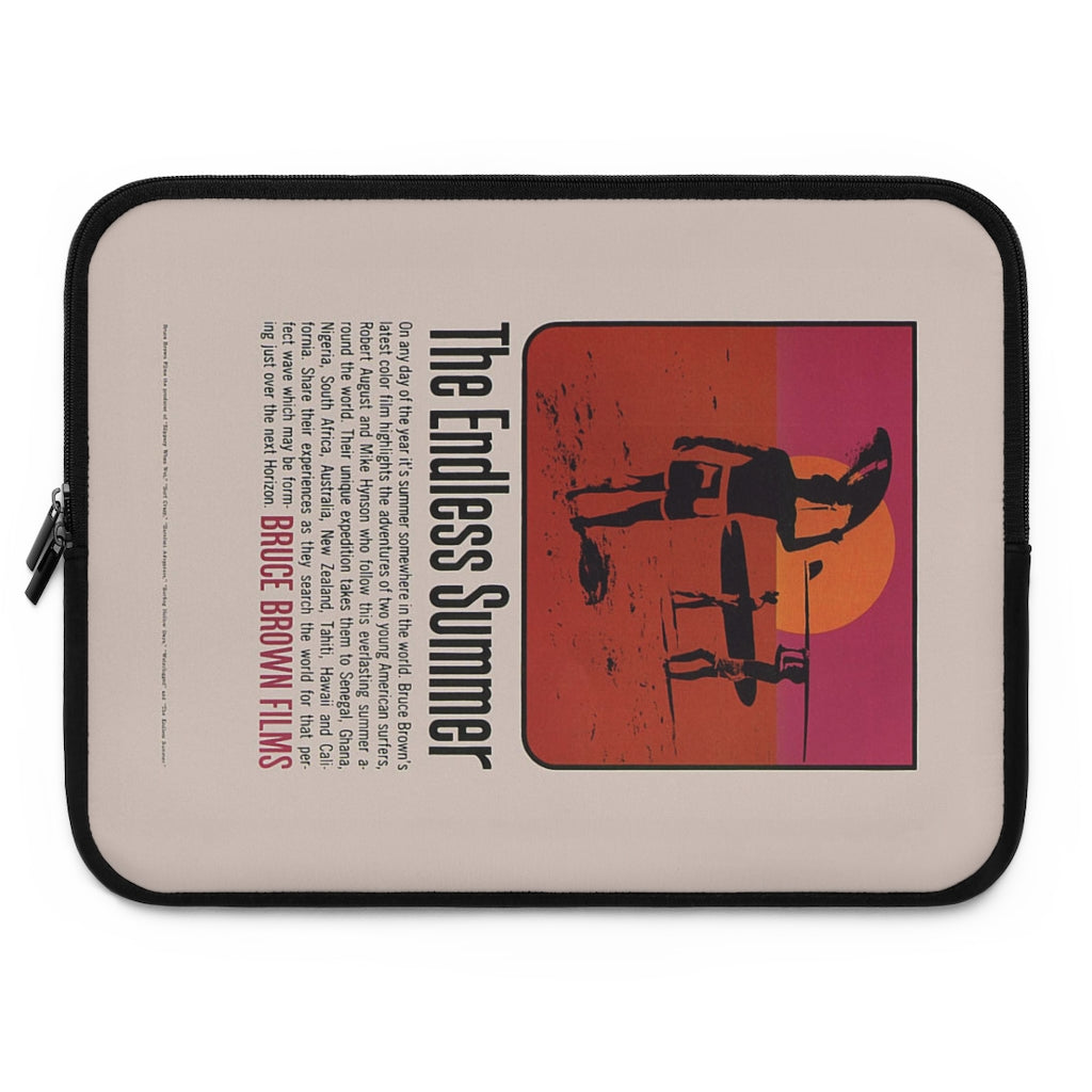 Getrott The Endless Summer Movie Poster Red Laptop Sleeve-Laptop Sleeve-Geotrott