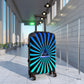 Getrott Triangle Eye Illuminati Blue Esoteric Cabin Suitcase Inner Pockets Extended Storage Adjustable Telescopic Handle Inner Pockets Double wheeled Polycarbonate Hard-shell Built-in Lock