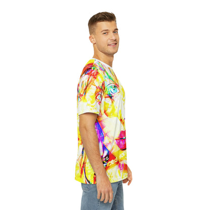 Copy of Copy of Copy of Copy of Copy of Copy of Copy of Copy of Copy of Copy of Eddy Bogaert Graffiti Bieber Statue of Liberty Art Men's Polyester Tee (AOP)-All Over Prints-Geotrott