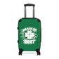 Getrott Irish Lucky Clove Wood Sorrel Art Cabin Suitcase Inner Pockets Extended Storage Adjustable Telescopic Handle Inner Pockets Double wheeled Polycarbonate Hard-shell Built-in Lock