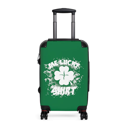 Getrott Irish Lucky Clove Wood Sorrel Art Cabin Suitcase Extended Storage Adjustable Telescopic Handle Double wheeled Polycarbonate Hard-shell Built-in Lock-Bags-Geotrott