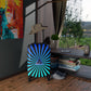 Getrott Blue Illuminati Eye with Rays Art Cabin Luggage Inner Pockets Extended Storage Adjustable Telescopic Handle Inner Pockets Double wheeled Polycarbonate Hard-shell Built-in Lock