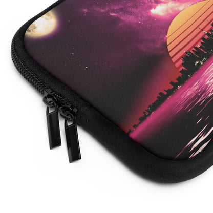 Getrott Space City Sunset Red Black Laptop Sleeve-Laptop Sleeve-Geotrott