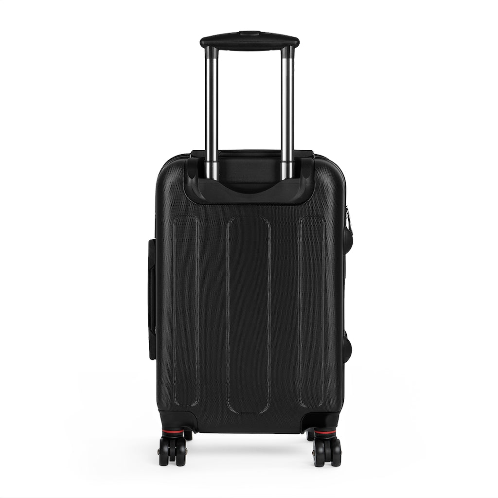 Getrott Daddy What did you do on the Great War Black Cabin Suitcase Inner Pockets Extended Storage Adjustable Telescopic Handle Inner Pockets Double wheeled Polycarbonate Hard-shell Built-in Lock