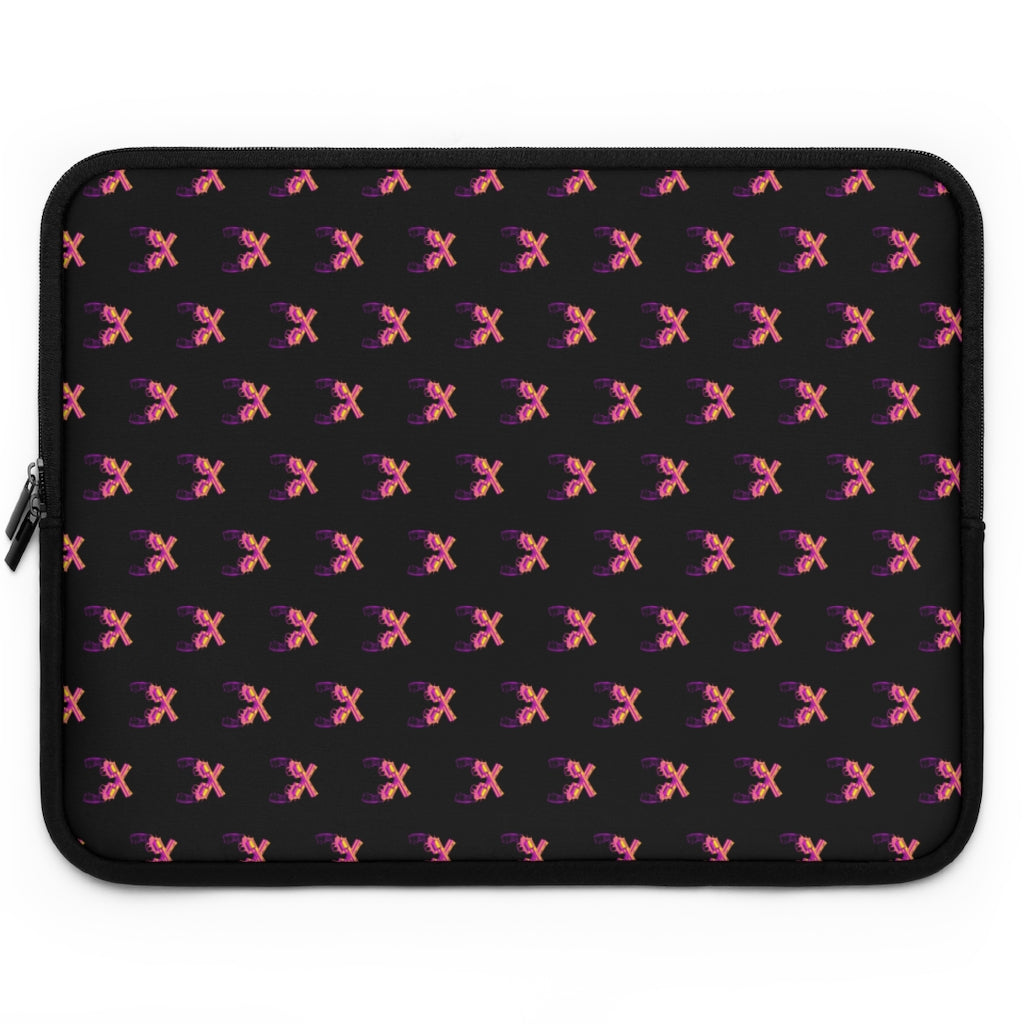 Getrott Pink Magnum Guns Pattern Black Laptop Sleeve-Laptop Sleeve-Geotrott