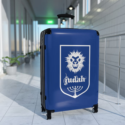 Getrott Tribes of Israel Judah Blue Cabin Suitcase Extended Storage Adjustable Telescopic Handle Double wheeled Polycarbonate Hard-shell Built-in Lock-Bags-Geotrott