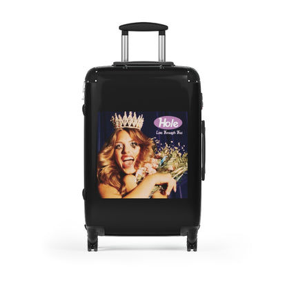 Getrott Hole Live Through This 1994 Black Cabin Suitcase Extended Storage Adjustable Telescopic Handle Double wheeled Polycarbonate Hard-shell Built-in Lock-Bags-Geotrott