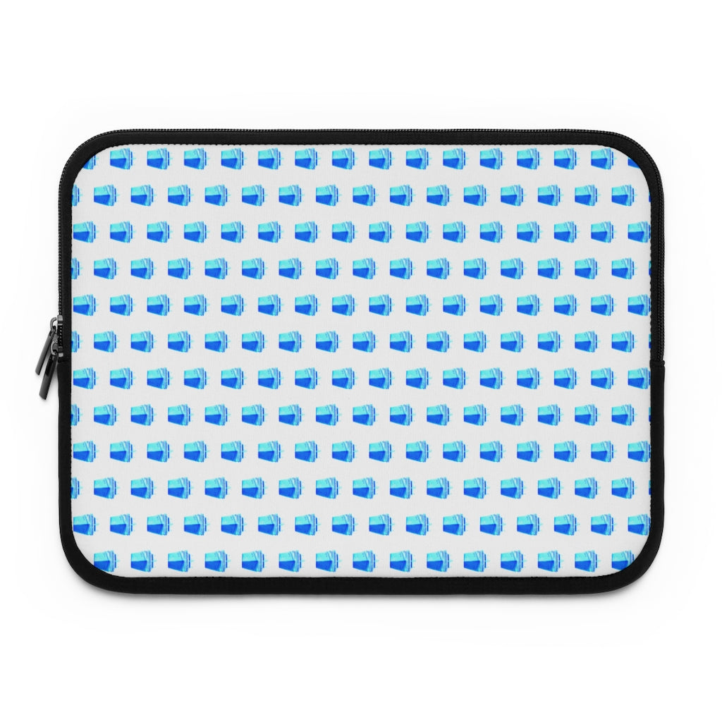 Getrott Turquoise Cruise Ships Pattern White Laptop Sleeve-Laptop Sleeve-Geotrott