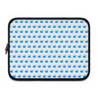 Getrott Turquoise Cruise Ships Pattern White Laptop Sleeve-Laptop Sleeve-Geotrott