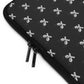 Getrott Black and White Magnum Guns Pattern Black Laptop Sleeve